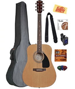 Fender Acoustic Guitar Bundle with Gig Bag, Acoustic Guitar for Kids