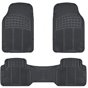 BDK Front and Back ProLiner Heavy Duty Rubber Floor Mats for Auto