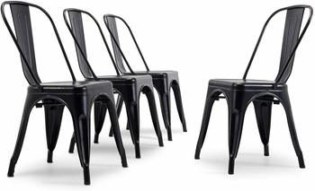 3. Belleze Best Metal Dining Chair Sets of (4)