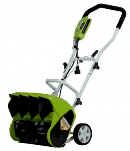 GreenWorks 26022 10 Amp 16-Inch Corded Snow Shovel - Electric Snow Shovel with Wheels
