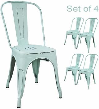 4. Devoko Metal Indoor-Outdoor Chairs