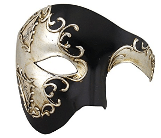 Luxury Mask Men's Phantom Of The Opera Half Face Masquerade Mask Vintage Design