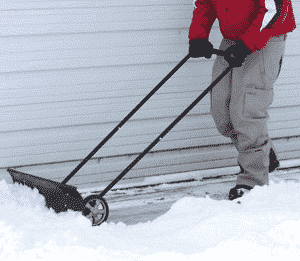 Wheeled Snow Shovel Pusher - Electric Snow Shovel with Wheels