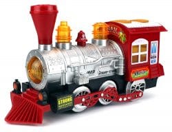 Velocity Toys Steam Train Locomotive Engine Car Bubble Blowing