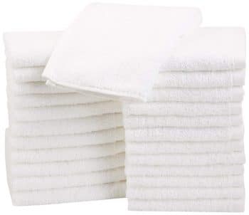  AmazonBasics Cotton Washcloths 42 pack White
