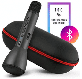 Multipurpose Handheld Wireless Portable Microphone and Speaker for Bluetooth Audio Devices