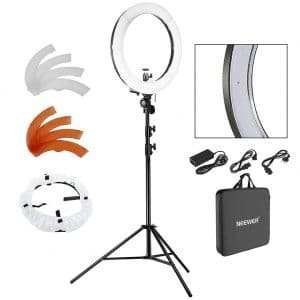 Neewer 18" LED Ring Light Dimmable for Camera Photo Video