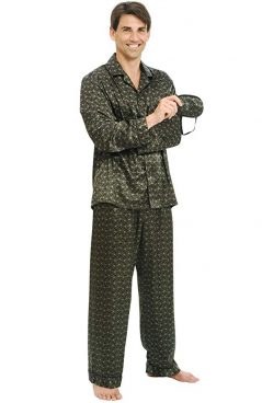 Alexander Del Rossa Mens Satin Pajamas