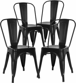 10. Poly and Bark Trattoria Kitchen and Dining Metal Side Chair