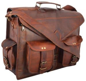 Handmade Leather Messenger Bag for Laptop
