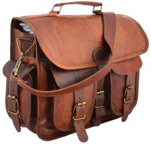 Handmade Leather Messenger Bag for Laptop