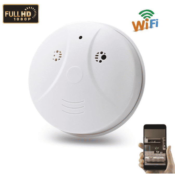 Wifi Hidden Spy Camera, Mini Smoke Detector Cam HD 1080P