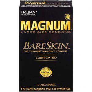 Trojan Magnum Bare Skin Lubricated Large Size Condoms