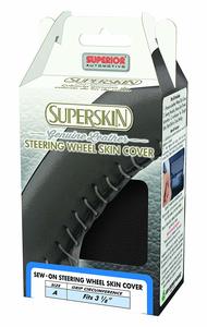 2. Superior Leather Steering Wheel Cover
