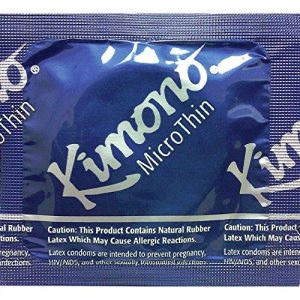 Kimono Micro thin Premium Lubricated Ultra-Thin Latex Condoms and Silver Pockets