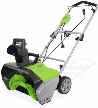 3. Greenworks 20-Inch 13 Amp Corded Snow Thrower