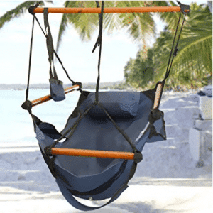 Best Choice Products Hammock Hanging Chair Air Deluxe Outdoor Chair Solid Wood 250lb Blue