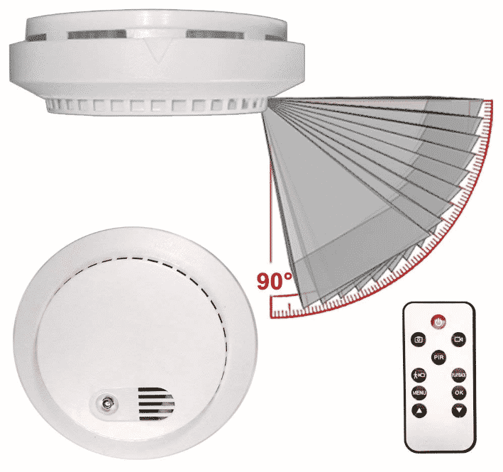 PalmVID DVR LITE Smoke Detector Hidden Camera