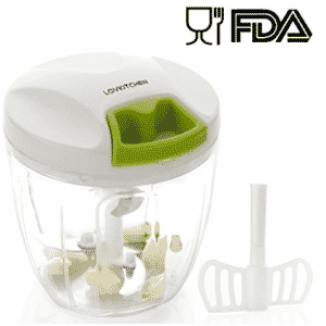 Manual Food Chopper-LOVKITCHEN Compact and Powerful Hand Held Vegetable