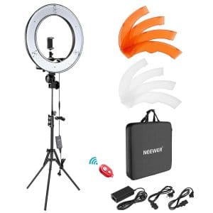 Neewer Ring Light Kit:18"/48cm Outer 55W 5500K Dimmable LED Ring Light