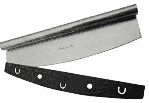 Checkered Chef Pizza Cutter Sharp Rocker Blade With Cover. Heavy Duty Stainless Steel