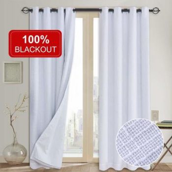 5. 100% Blackout Curtains by Rose Home Fashion