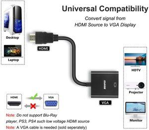 5. Benfei Gold-Plated HDMI to VGA Adapter