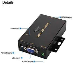 6. 1080P VGA to HDMI Converter with 3.5mm Audio Port