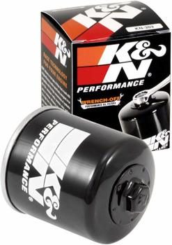 6. K&N Motorcycle Oil Filter, High Performance Black Oil Filter