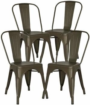 6. Poly and Bark Trattoria Metal Dining Chair