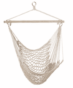 Gifts & Decor Cotton Rope Hammock Cradle Chair with Wood Stretcher