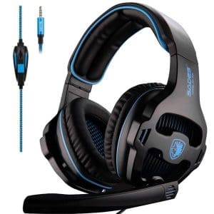 SADES Gaming Headset with Over-Ear Mic Volume Control for PC