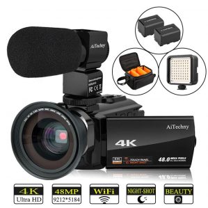 Video Camera 4K Camcorder AiTechny Ultra HD Digital WiFi Camera 