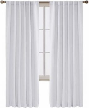 7. Deconovo Solid Back Tab Curtains Blackout Curtains