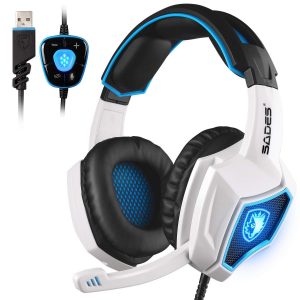 SADES Spirit Wolf Surround Sound USB Computer Gaming Headset