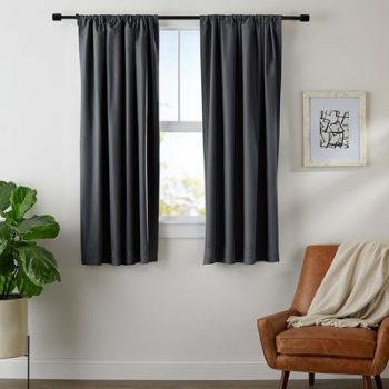 8. AmazonBasics Room Darkening Blackout Window Blackout Curtain