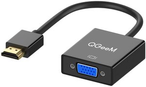 8. QGeeM Gold-Plated HDMI to VGA Adapter