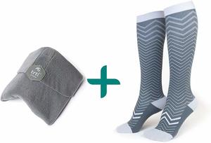 trtl Pillow & Trtl Socks Bundle - Scientifically Proven Super Soft Neck Support Travel Pillow