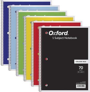 1. TOPS/Oxford 1-Subject Notebooks