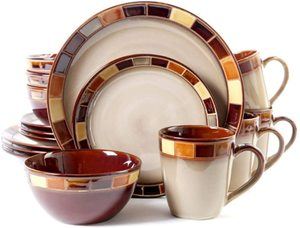 4. Gibson Elite Casa Estebana 16 Piece Dinnerware Set