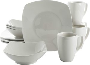 8. Gibson Home Zen Buffetware 12 Piece Dinnerware Set