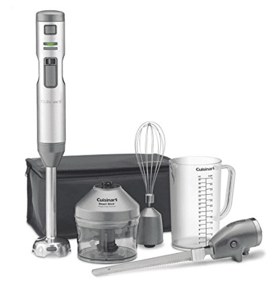 Cuisinart CSB-300 Smart Stick Variable Speed Cordless Rechargeable Hand Blender with Electric Knife