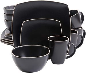 9. Gibson Overseas 102261.16RM Soho Lounge Square 16-Piece Dinnerware Set