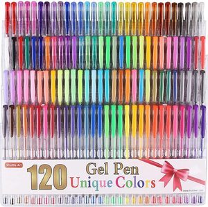 2. Shuttle Art 120 Unique Colors Gel Pens Set
