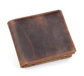 HRS Men's Genuine Handmade Leather Wallet
