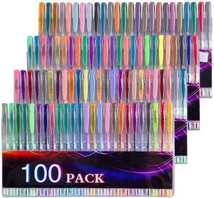 3. Tanmit 100 Coloring Gel Pens Set for Adults Coloring Books
