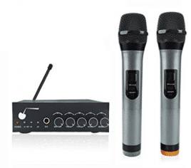 ARCHEER VHF Bluetooth Wireless Microphone System Dual Channel Handheld Microphone Professional Karaoke