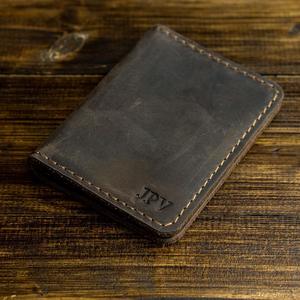 5. Pegai Personalized Rustic Leather Wallet