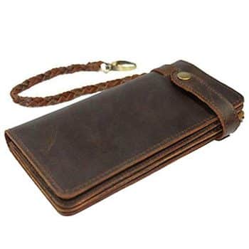 Itslife Men's Hand Made Leather Chain Wallet