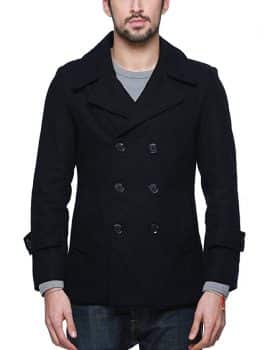 Match Mens Wool Classic Pea Coat Winter Coat